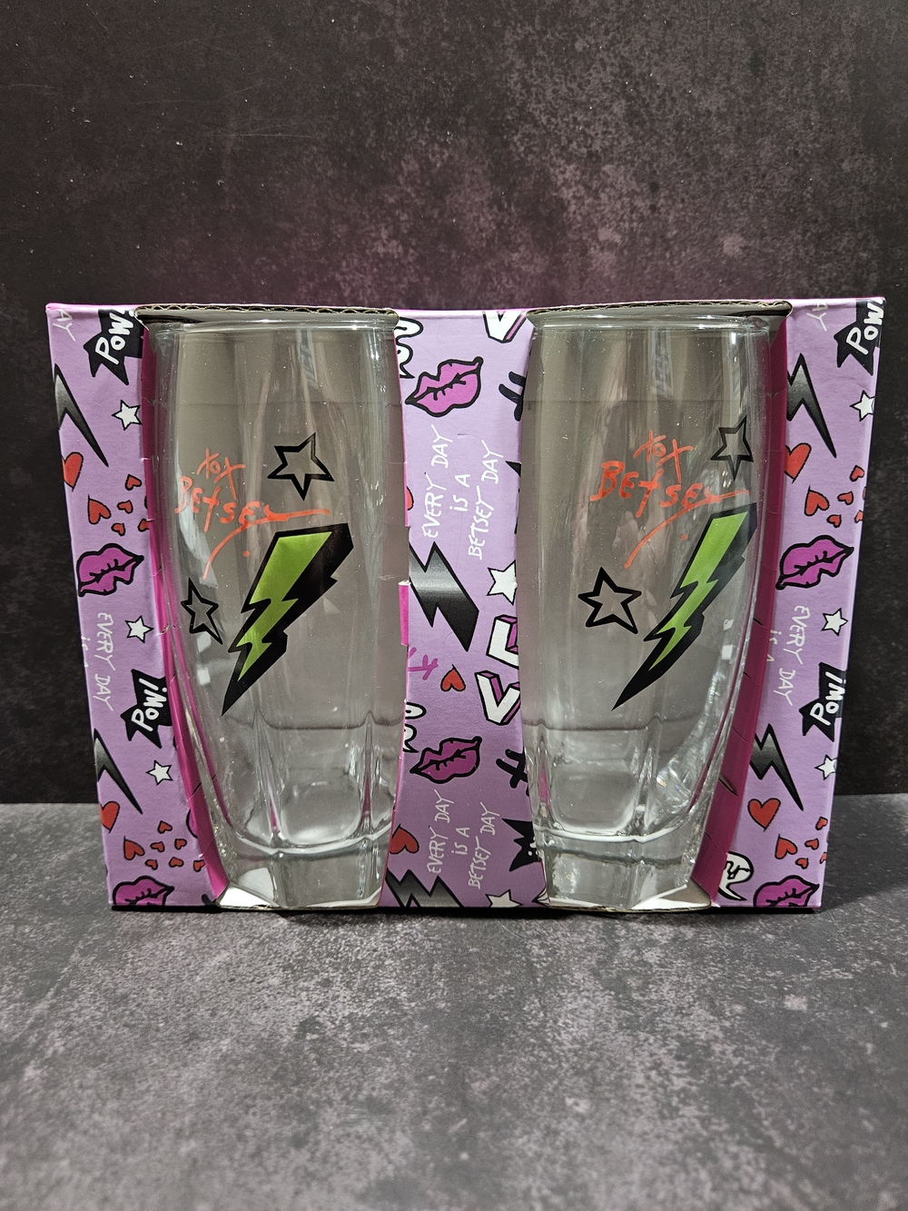 Betsey Johnson Highball Glasses Set - 2 Pack